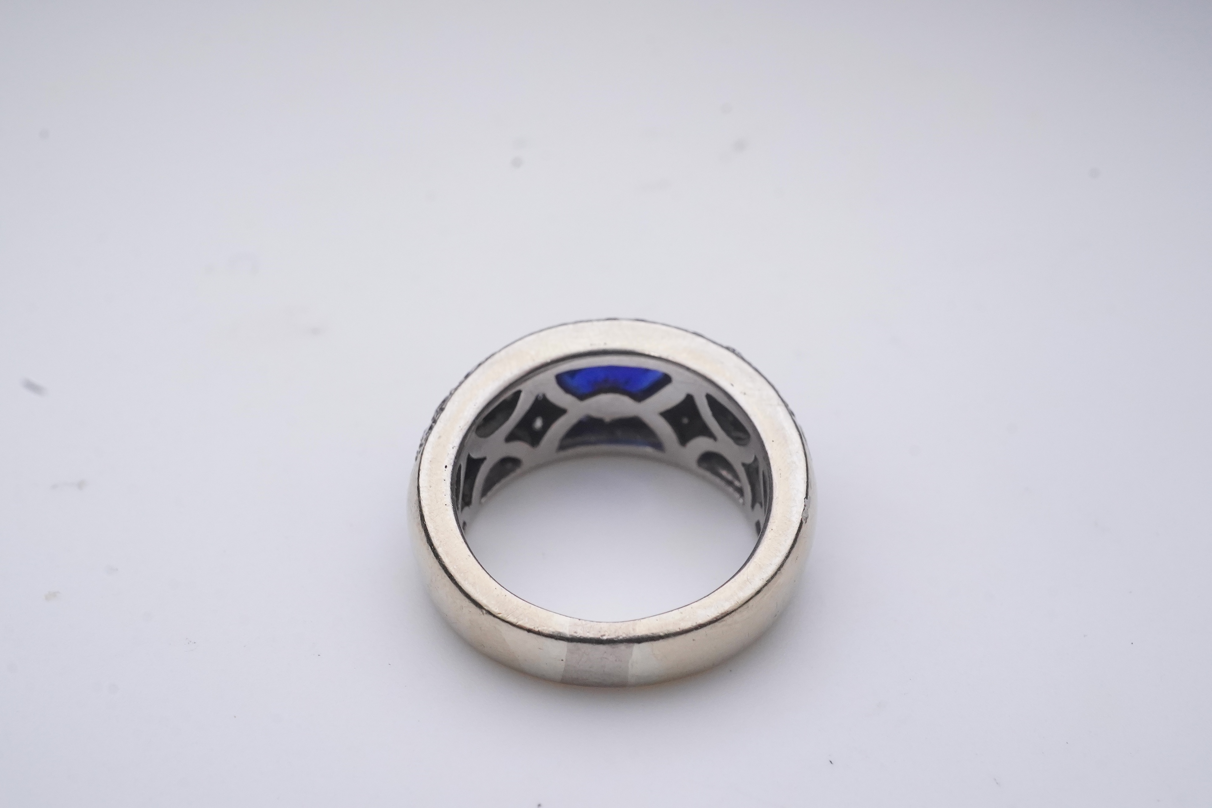 A sapphire and diamond ring